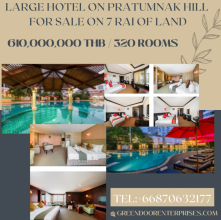 Large Hotel on Pratumnak Hill for Sale on 7 Rai of Land